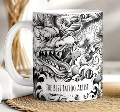 Tattoo Artist Mug - Japanese Dragon Tattoo Art Cup