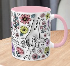 Personalised Mummy Mug – Custom Hands & Kids Names Mug
