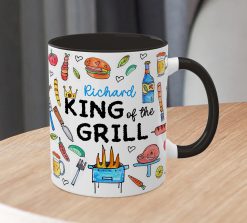 Alternative view of King of the Grill Mug – Personalised BBQ Mug