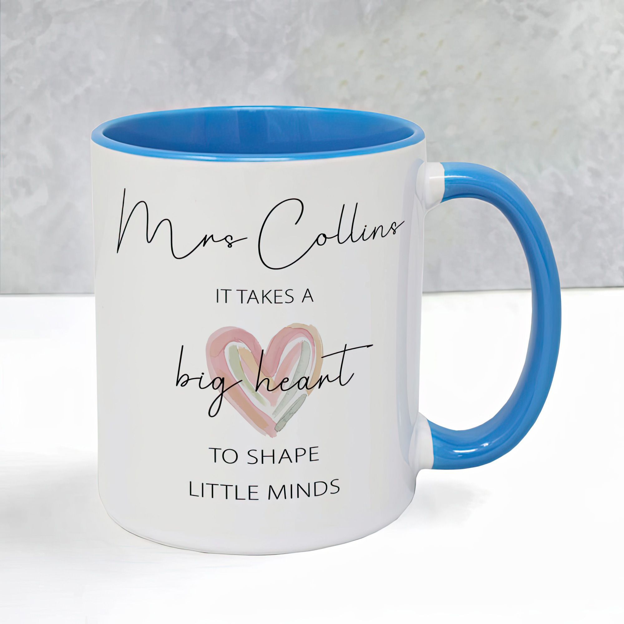 Personalised Teacher Mug – Big Heart Little Minds Gift - Image 2