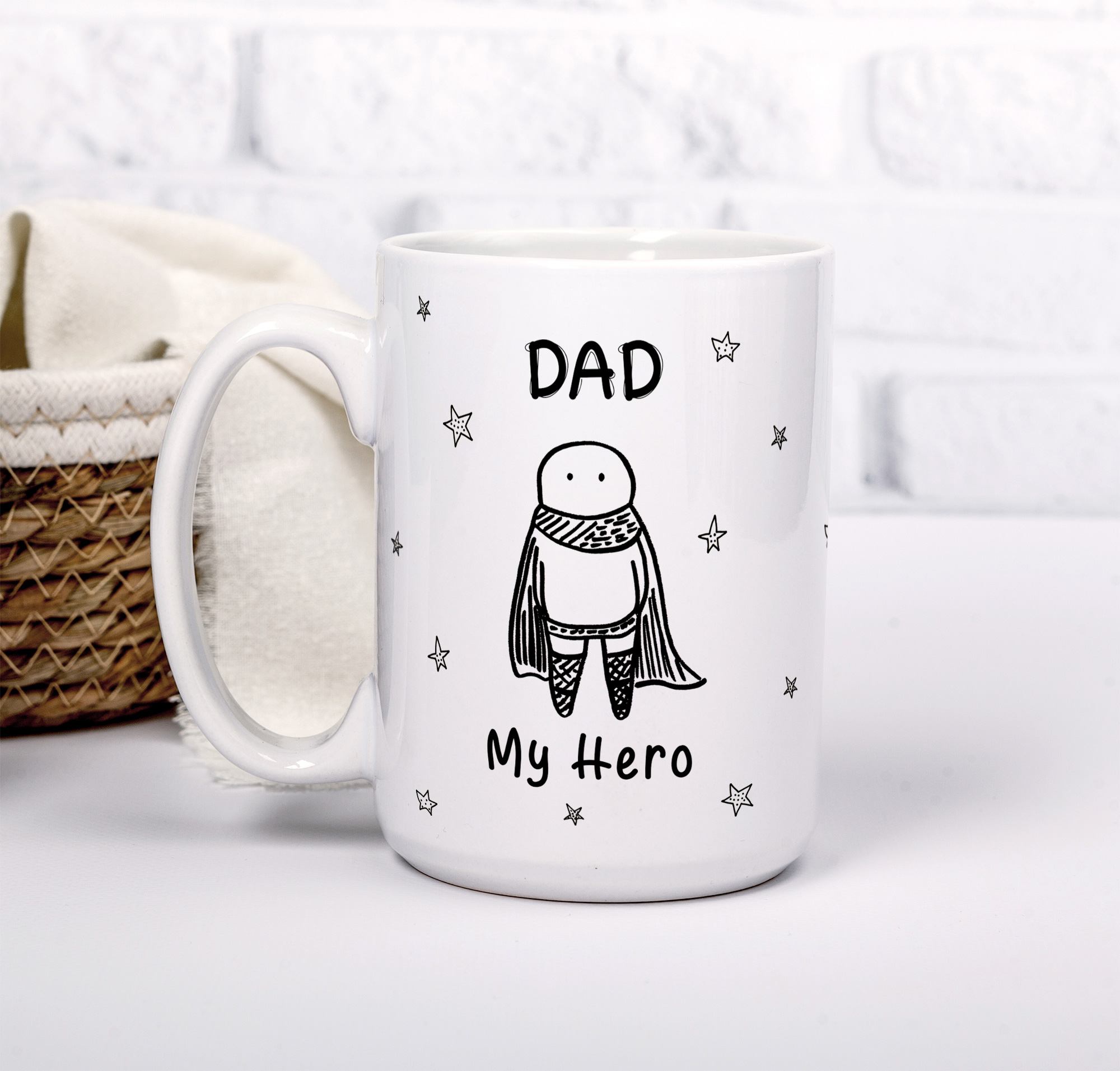 Dad My Hero Mug – Personalised Superhero Gift from Child - Image 5