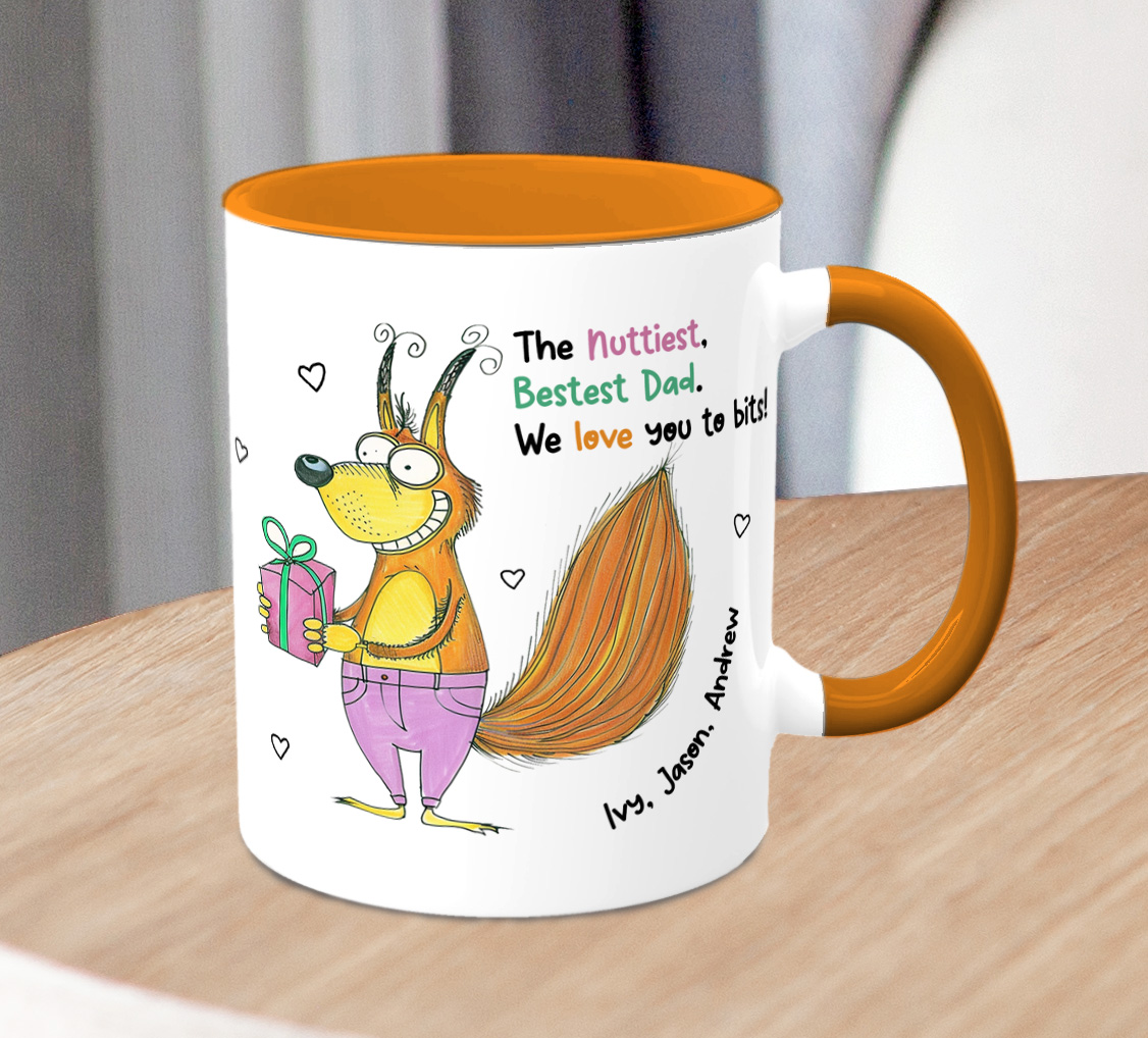 Personalised Funny Dad Mug – Cute Squirrel Gift from Kids - Image 9