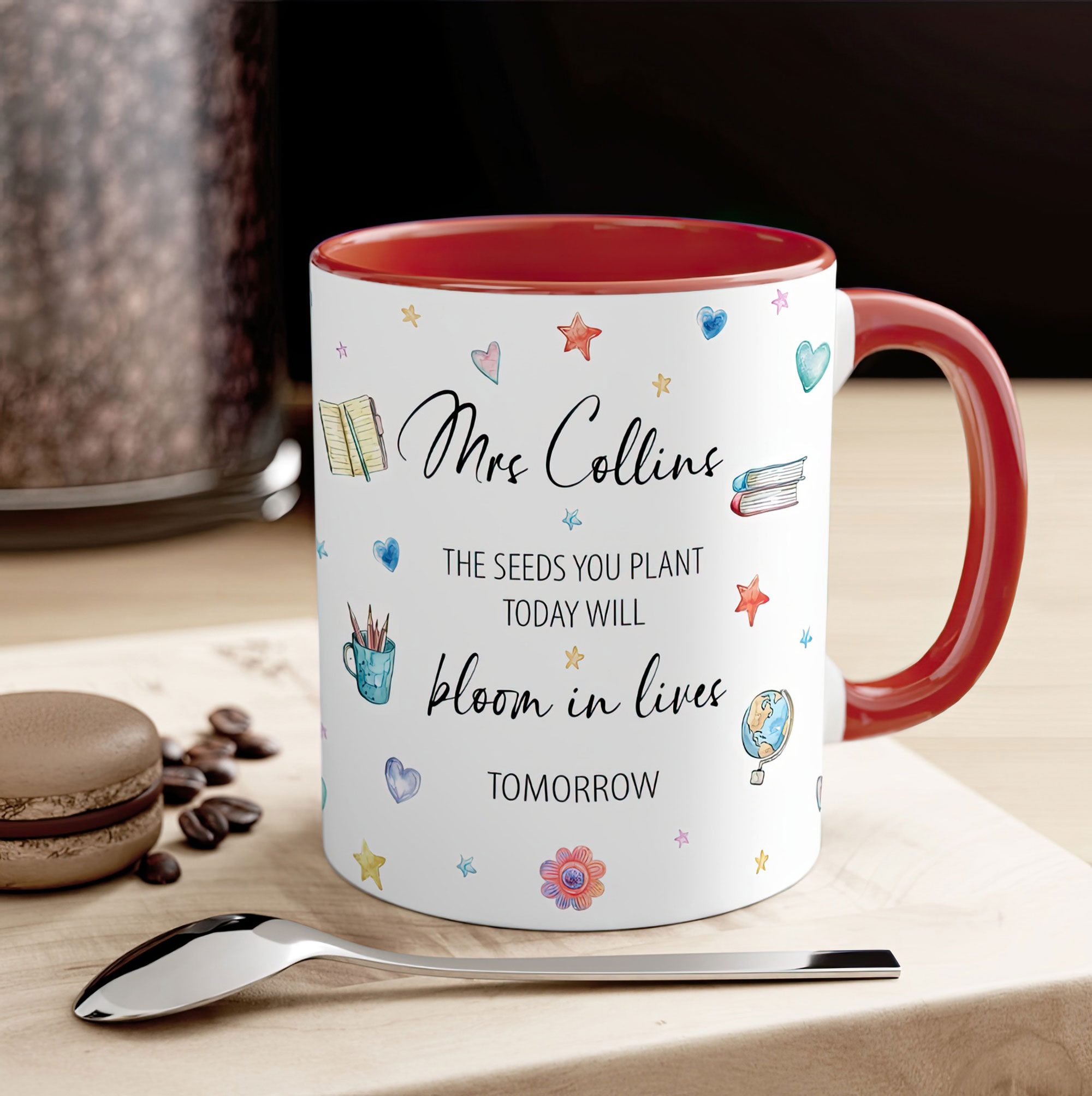 Personalised Teacher Thank You Mug – Seeds You Plant Quote - Image 9
