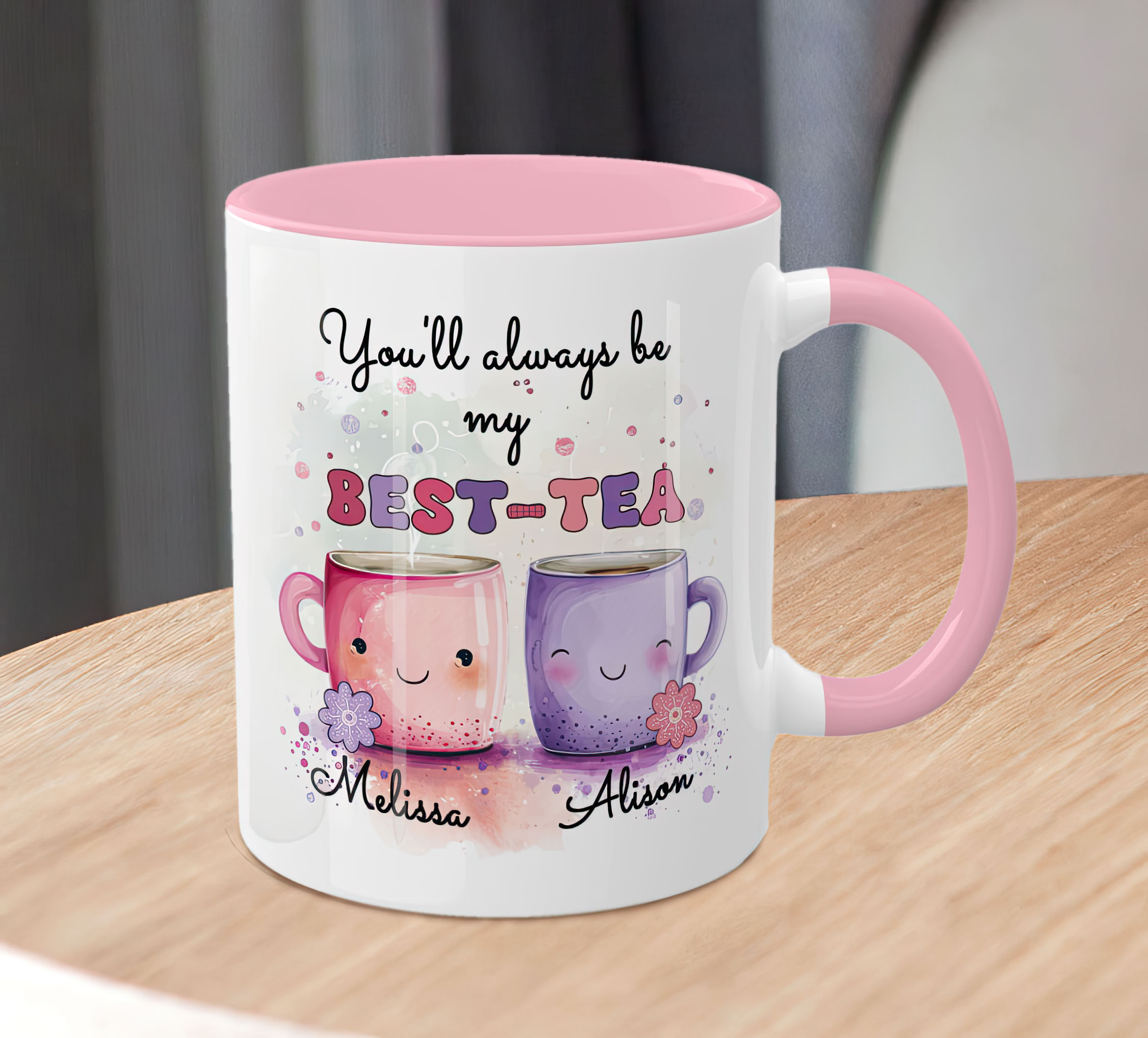 Personalised Best-Tea Mug - Friendship Gift for Best Friend - Bestie - Image 4