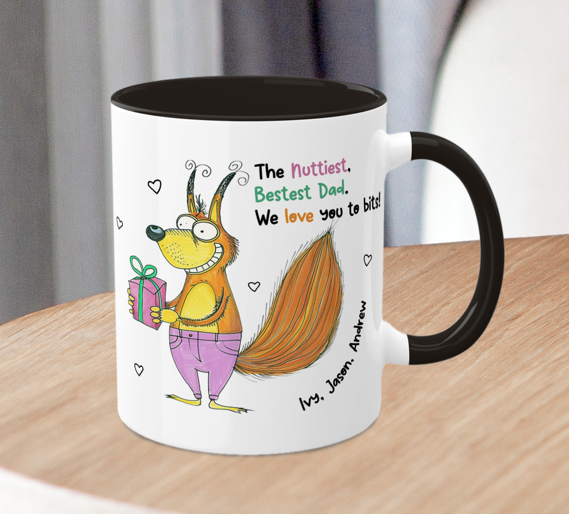 Personalised Funny Dad Mug – Cute Squirrel Gift from Kids - Image 8