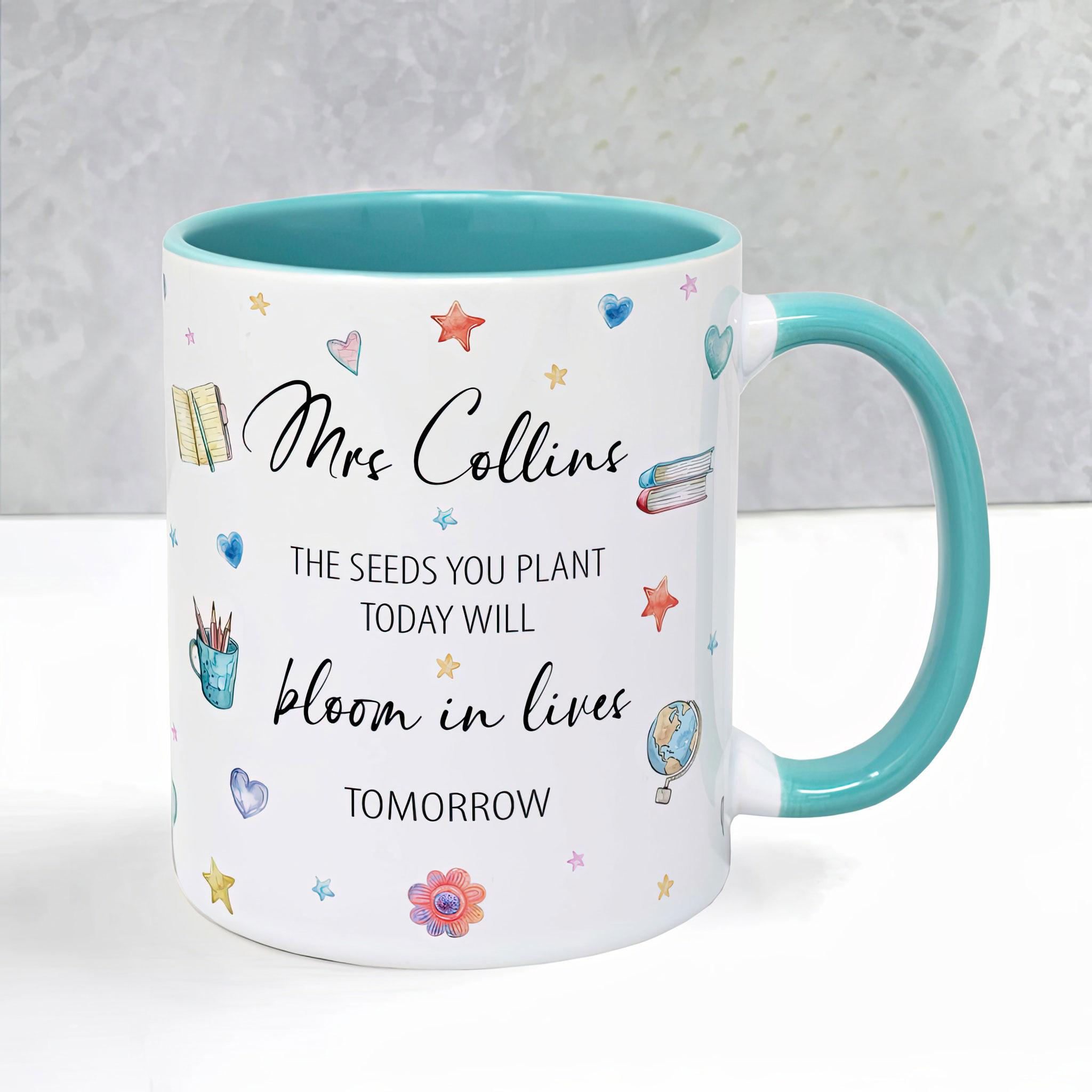 Personalised Teacher Thank You Mug – Seeds You Plant Quote - Image 8