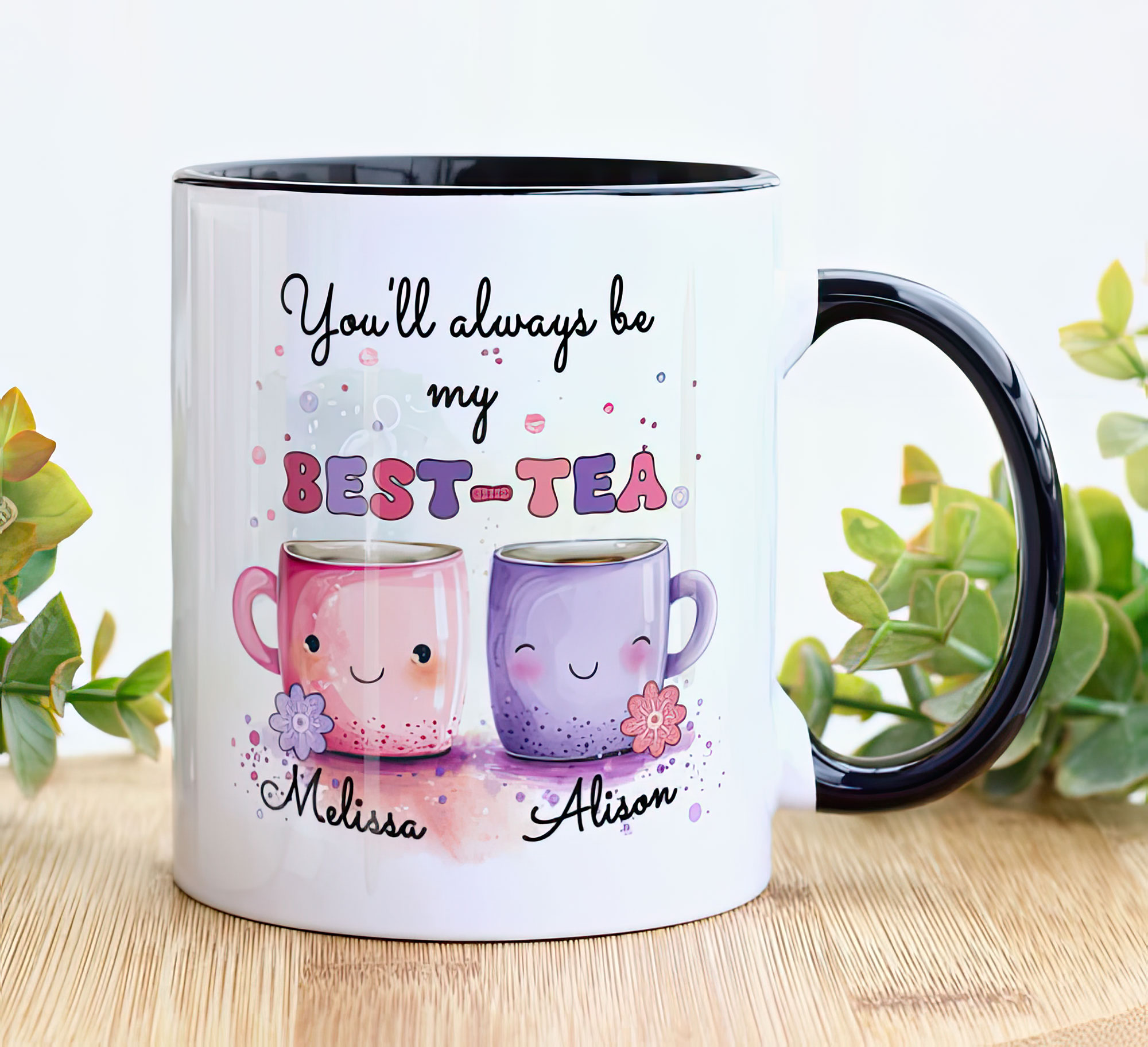 Personalised Best-Tea Mug - Friendship Gift for Best Friend - Bestie - Image 3