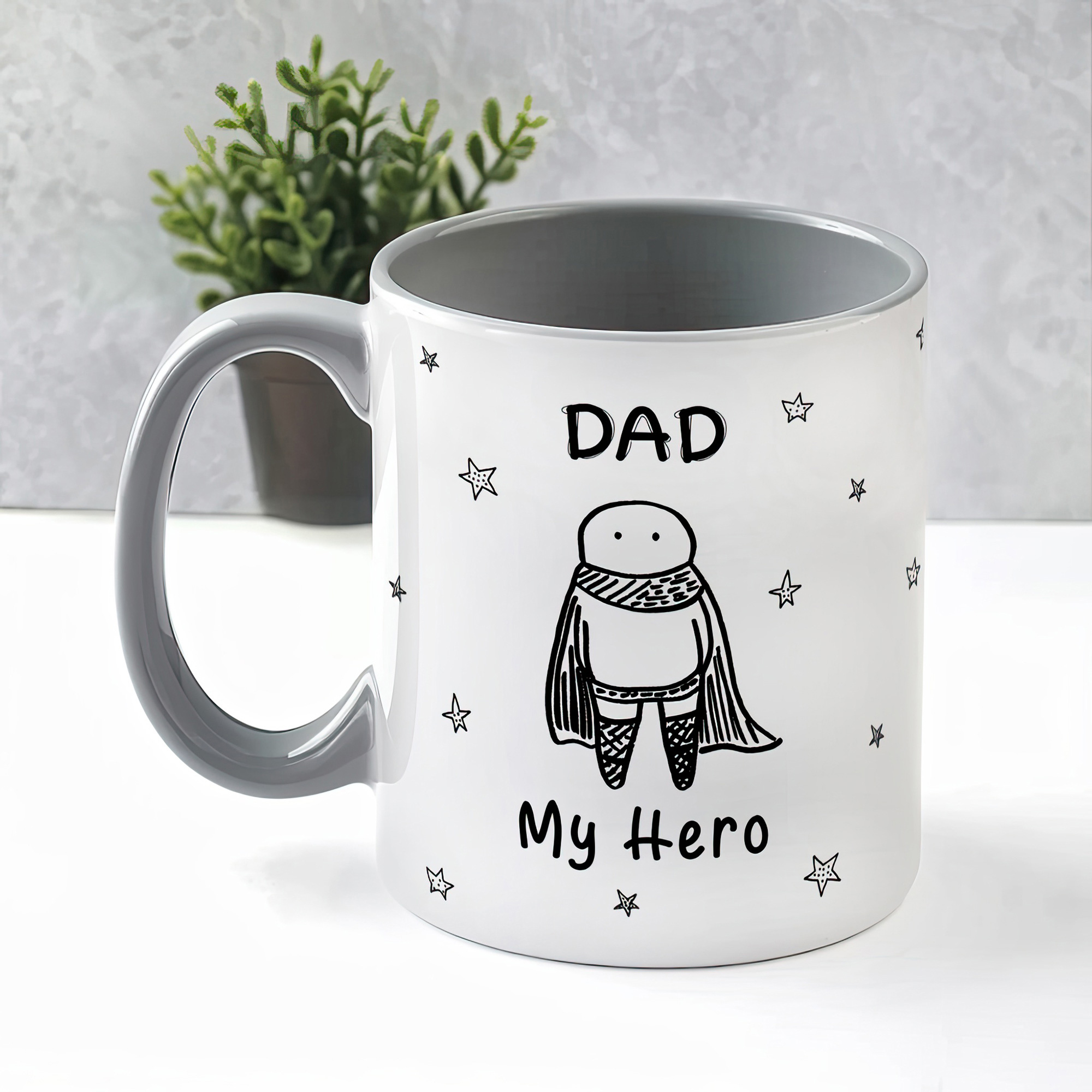 Dad My Hero Mug – Personalised Superhero Gift from Child - Image 3