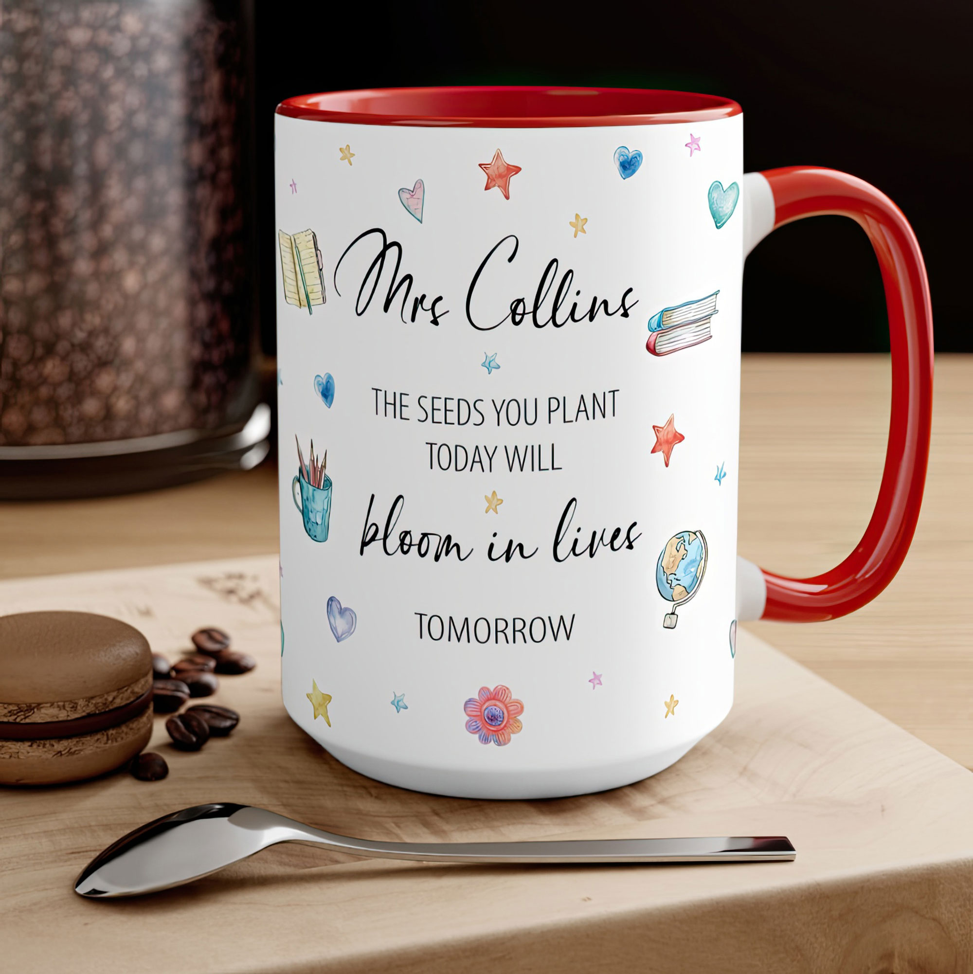 Personalised Teacher Thank You Mug – Seeds You Plant Quote - Image 7