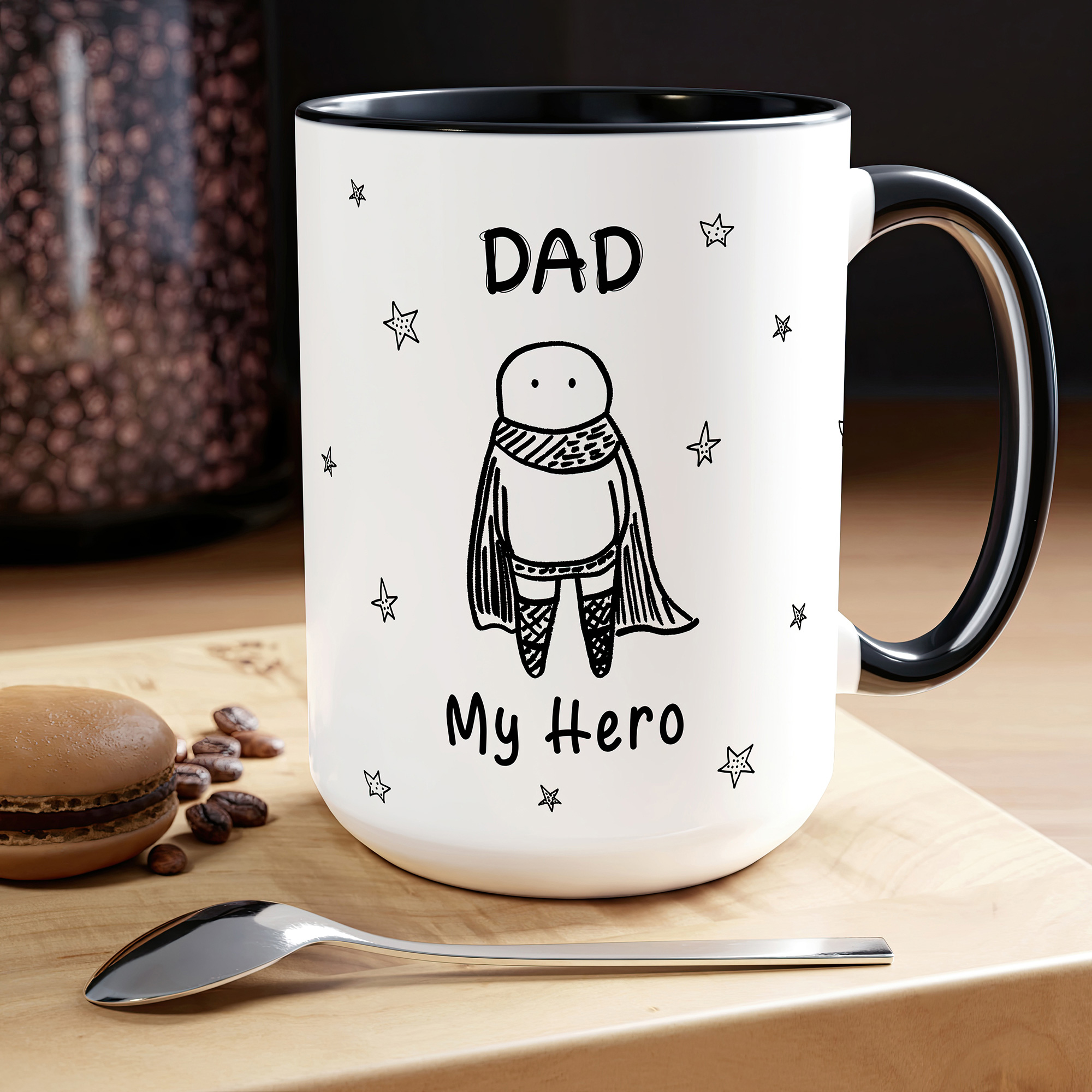 Dad My Hero Mug – Personalised Superhero Gift from Child - Image 2