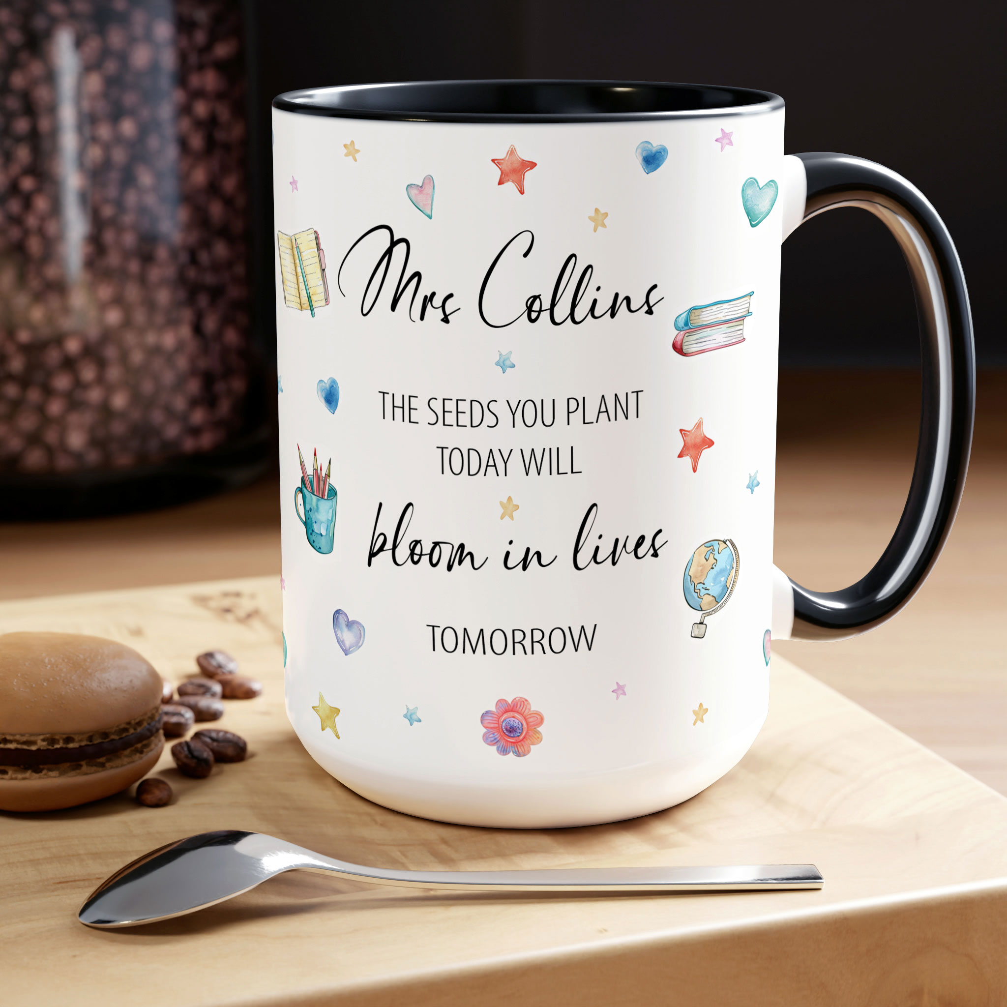 Personalised Teacher Thank You Mug – Seeds You Plant Quote - Image 6