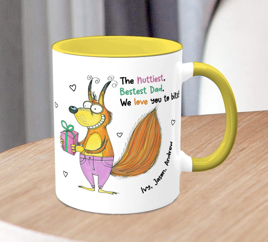 Personalised Funny Dad Mug – Cute Squirrel Gift from Kids - Image 5