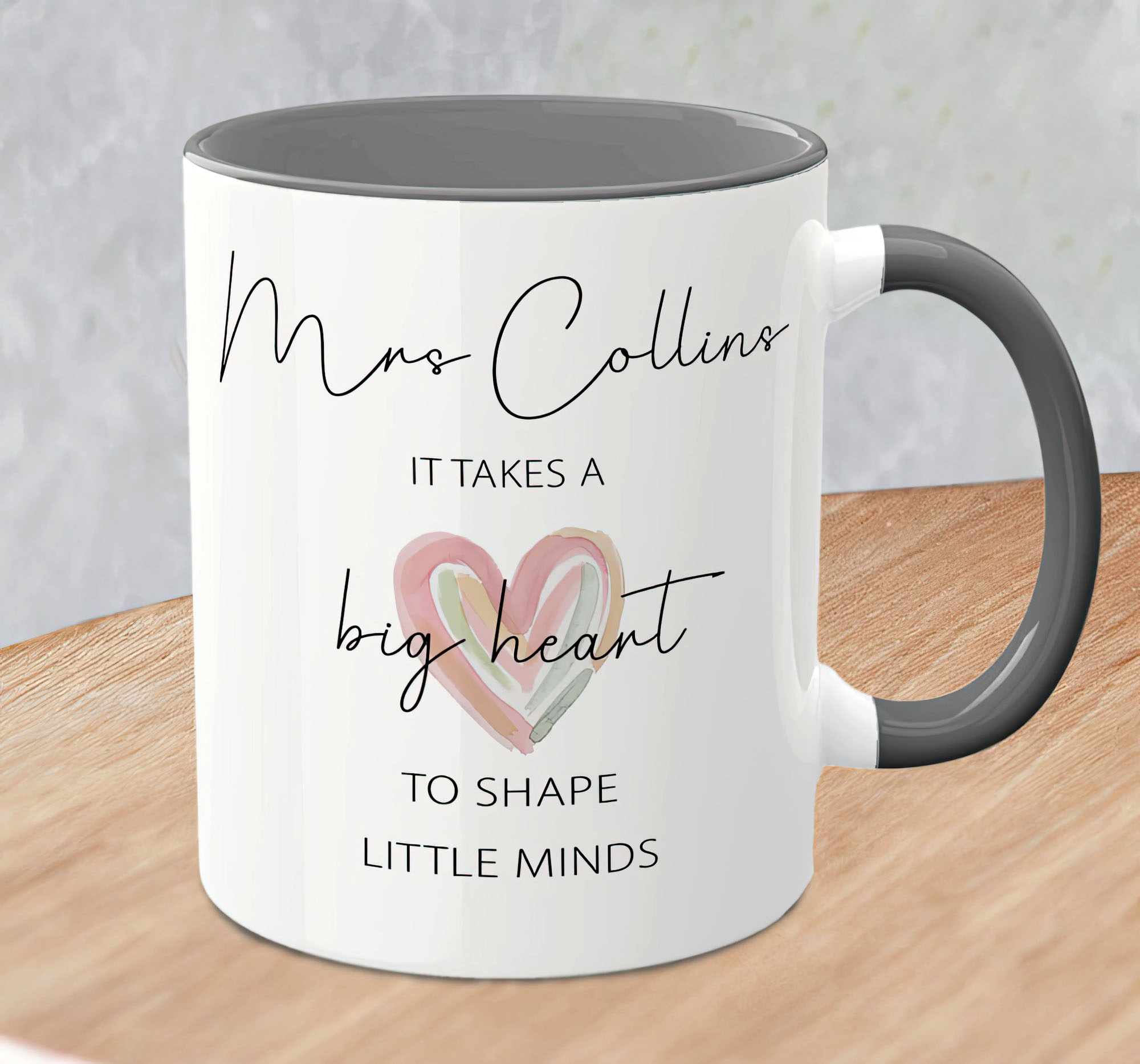 Personalised Teacher Mug – Big Heart Little Minds Gift - Image 5