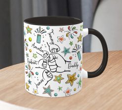Alternative view of Personalised Daddy Fist Bump Mug – Custom Family Gift for Dad