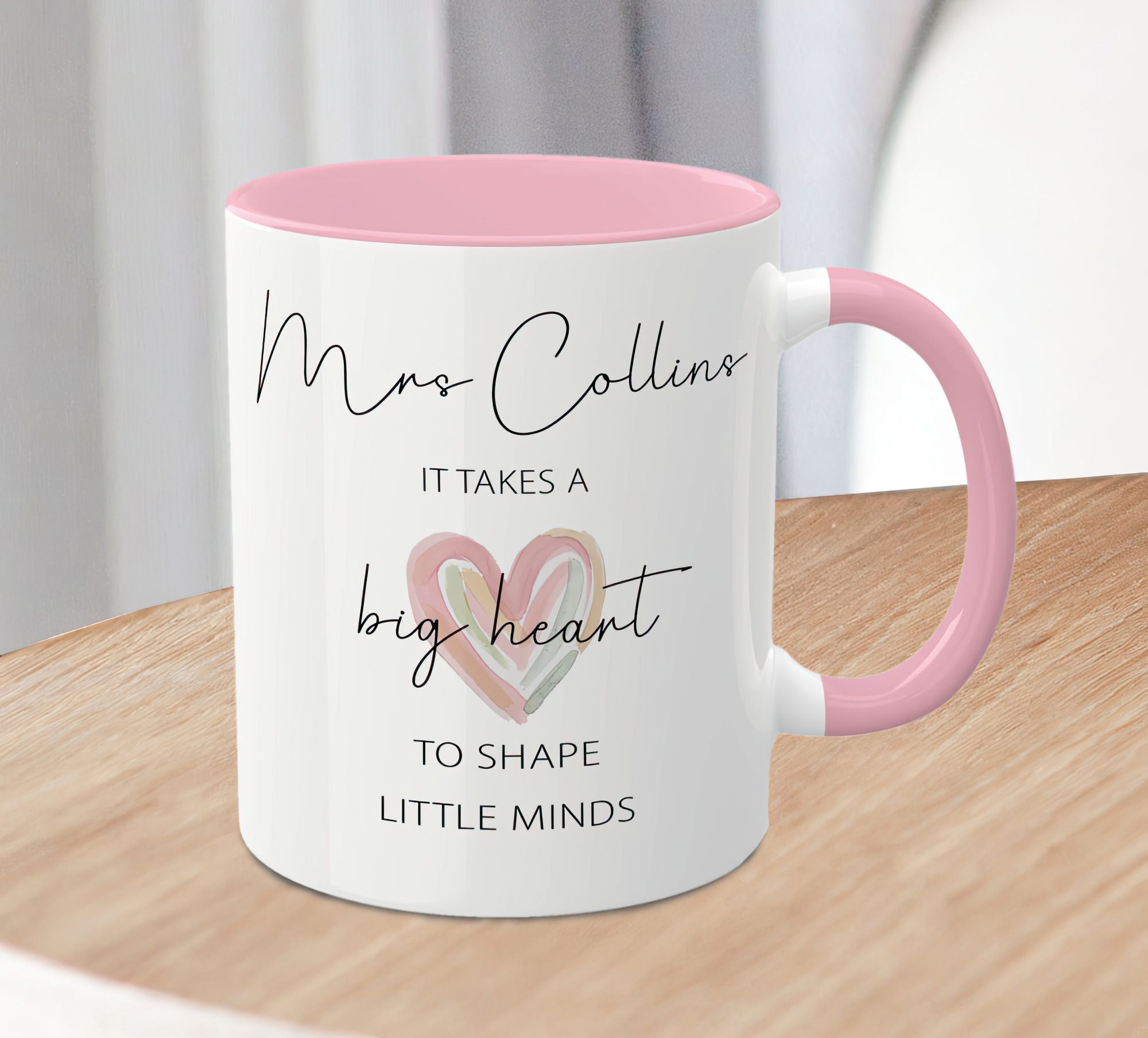 Personalised Teacher Mug – Big Heart Little Minds Gift - Image 3