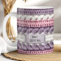 Personalised Nana’s Crochet Mug – Knitting Gift for Grandma