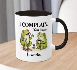 Alternative view of Funny Frog Coffee Mug – I Complain You Listen Mug