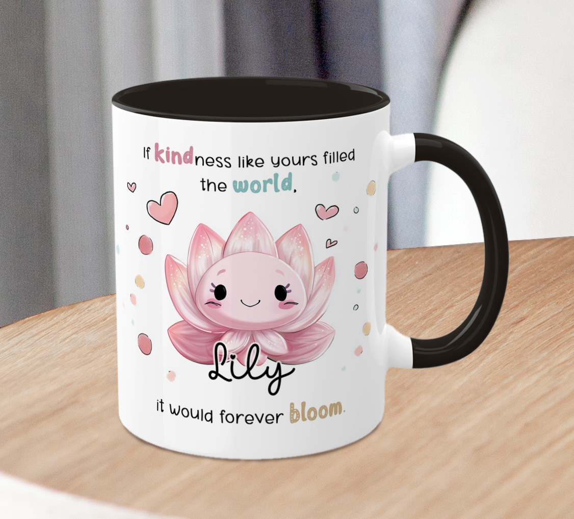 Personalised Kindness Lotus Flower Mug Gift - Image 4