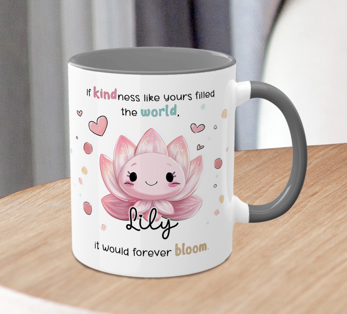 Personalised Kindness Lotus Flower Mug Gift - Image 3
