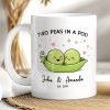 Personalised Two Peas in a Pod Couple Mug