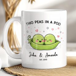 Personalised Two Peas in a Pod Couple Mug