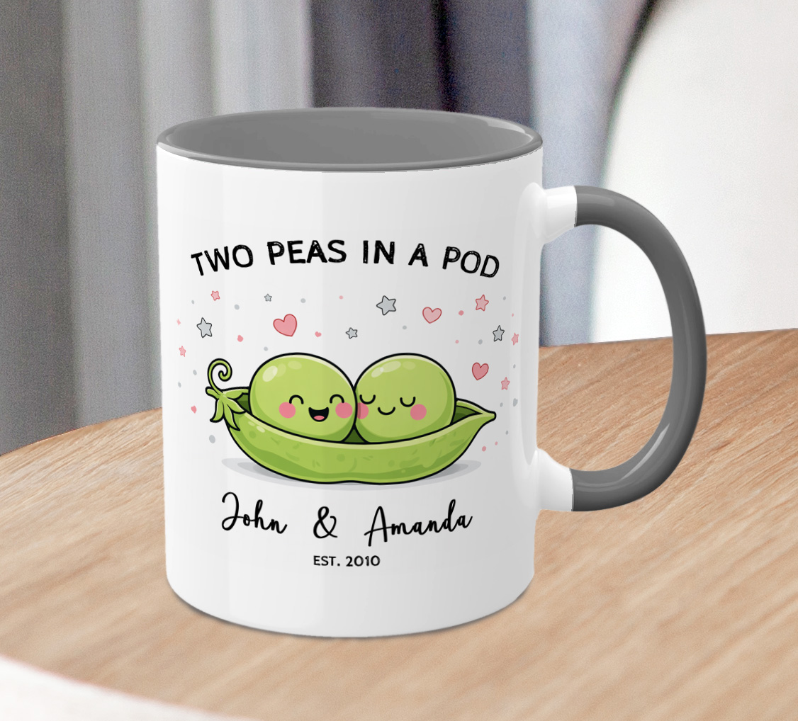 Personalised Two Peas in a Pod Couple Mug - Image 3