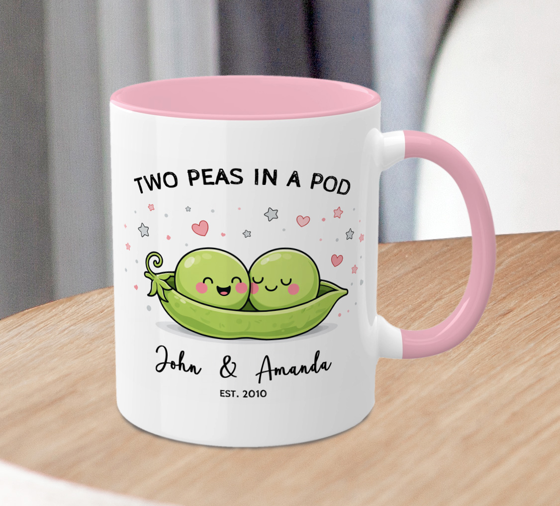 Personalised Two Peas in a Pod Couple Mug - Image 2