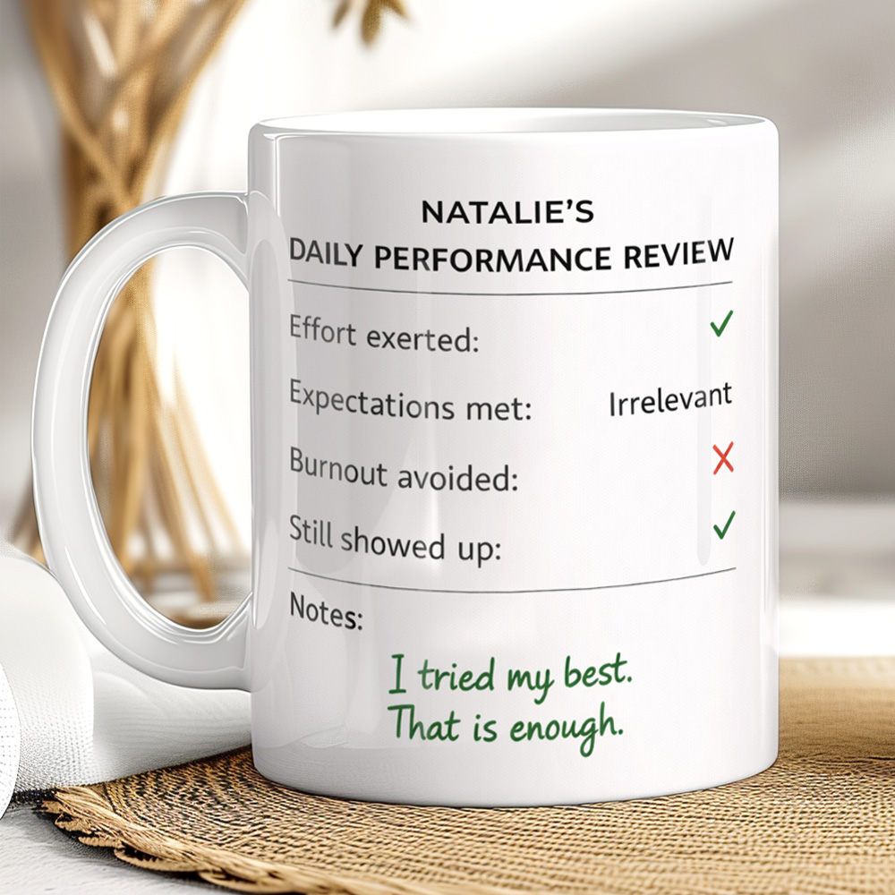 Personalised Daily Performance Review Mug