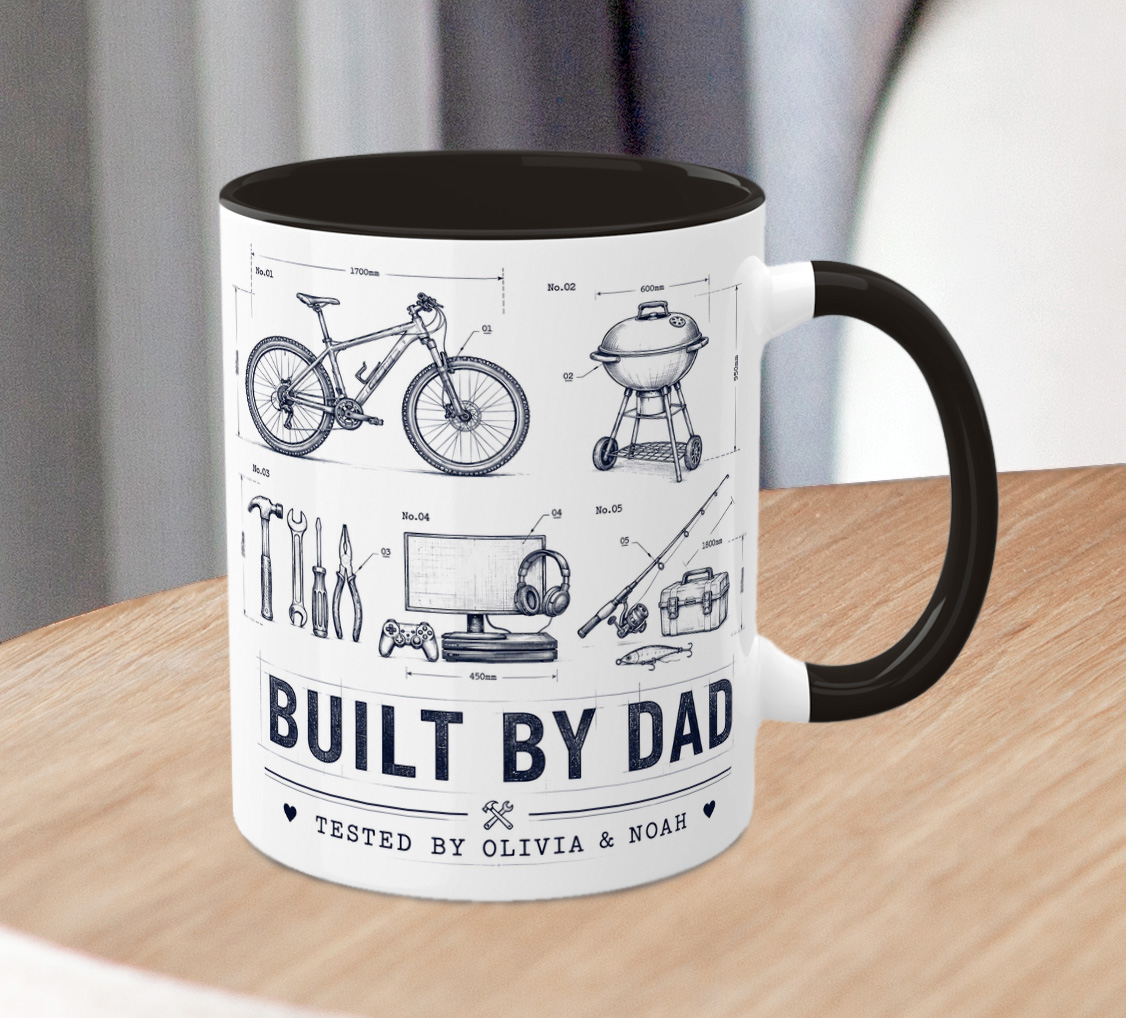 Personalised Built By Dad Mug – Custom Father’s Day Gift - Image 2