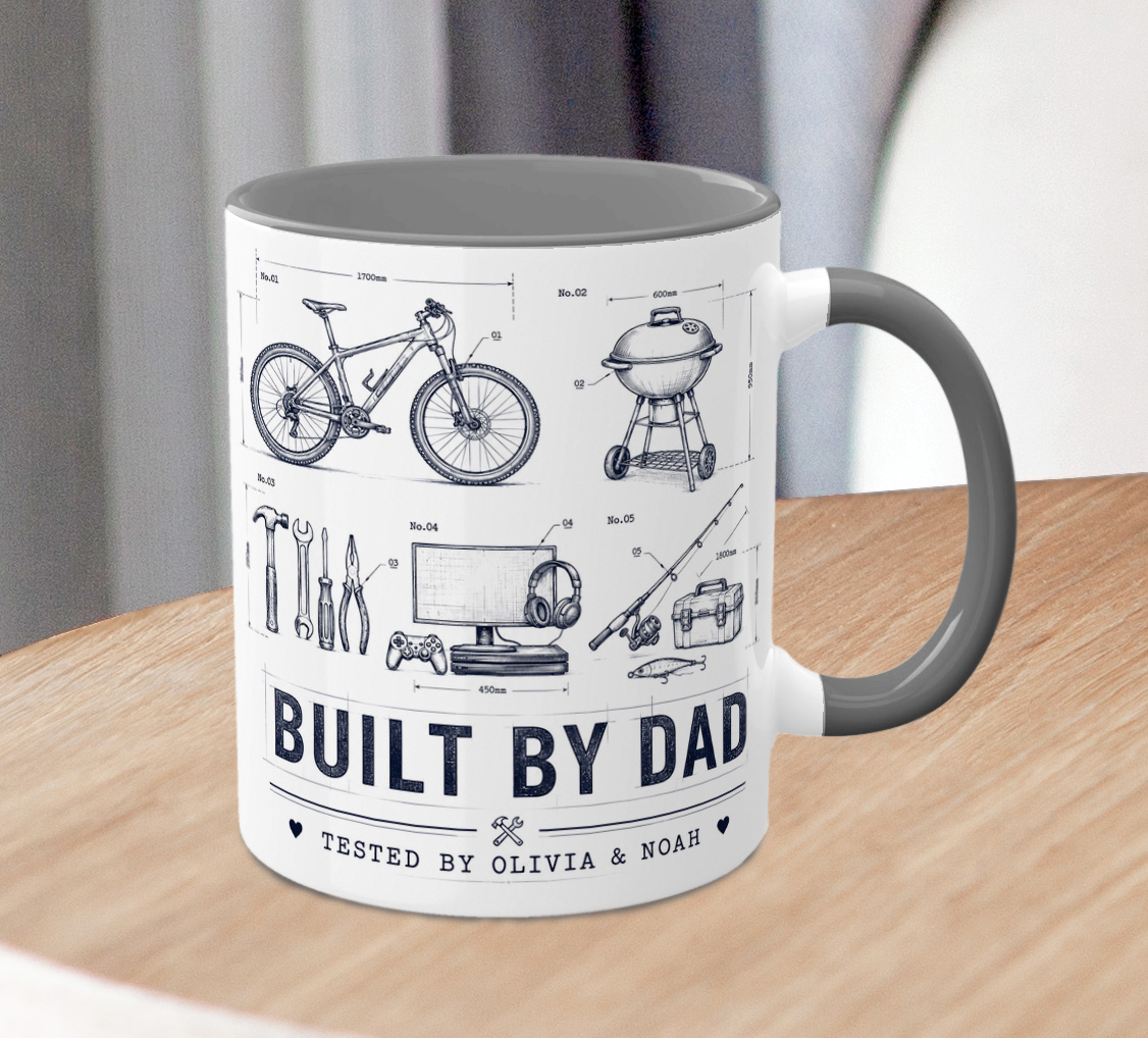 Personalised Built By Dad Mug – Custom Father’s Day Gift - Image 3