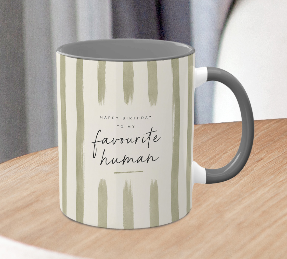Favourite Human Birthday Mug – Minimalist Gift Mug - Image 3