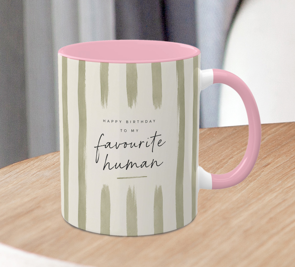 Favourite Human Birthday Mug – Minimalist Gift Mug - Image 4