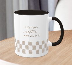 Alternative view of Life Feels Softer Mug – Cosy Aesthetic Coffee Cup