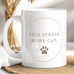 Less Stress More Cat Mug – Funny Cat Lover Gift