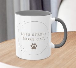 Alternative view of Less Stress More Cat Mug – Funny Cat Lover Gift