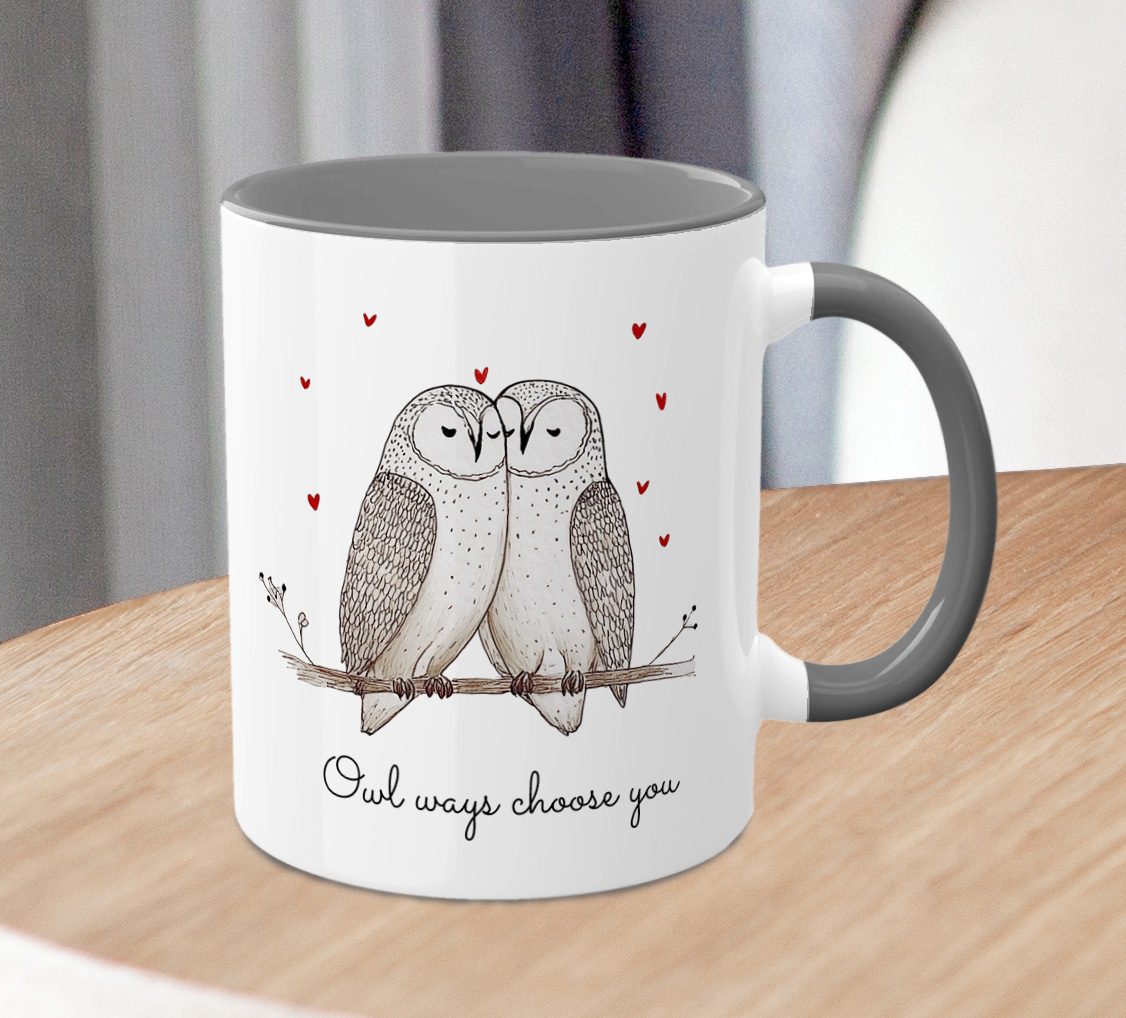 Owl Always Choose You Mug – Cute Romantic Owl Gift - Image 3